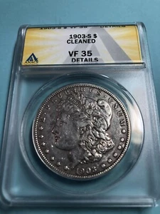 Morgan Silver Dollar 1903 S VF 35 Very Rare, Details - Picture 1 of 2