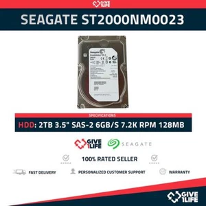 SEAGATE ST2000NM0023 2TB HDD 3.5" SAS-2 6GB/S 7.2K RPM 128MB CACHE - SERVIDORES - Photo 1/9