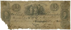 184_ Bank of Bennington Vermont VT $2 No.885_ Co-2 (L2729) - Picture 1 of 2