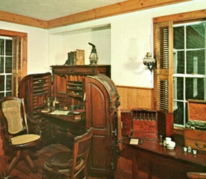 Mystic Seaport 19th Century Recreation Doctor's Office Desk CT Vintage Postcard - Picture 1 of 4