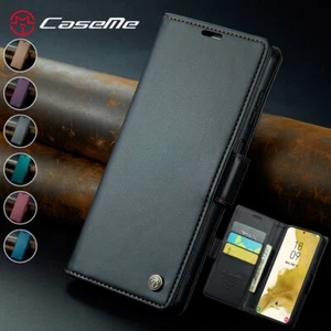 Magnetic Wallet Case Leather Flip Cover for Samsung S24 FE/S25+ Edge/S24+ Ultra - Afbeelding 1 van 28