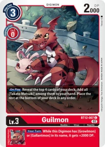 Guilmon BT12-007 C Across Time Digimon TCG - Picture 1 of 2