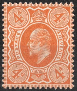 SG286 Sn:#150 1911 4d UNITED KINGDOM  King Edward VII - Definitives , MNH - Picture 1 of 2