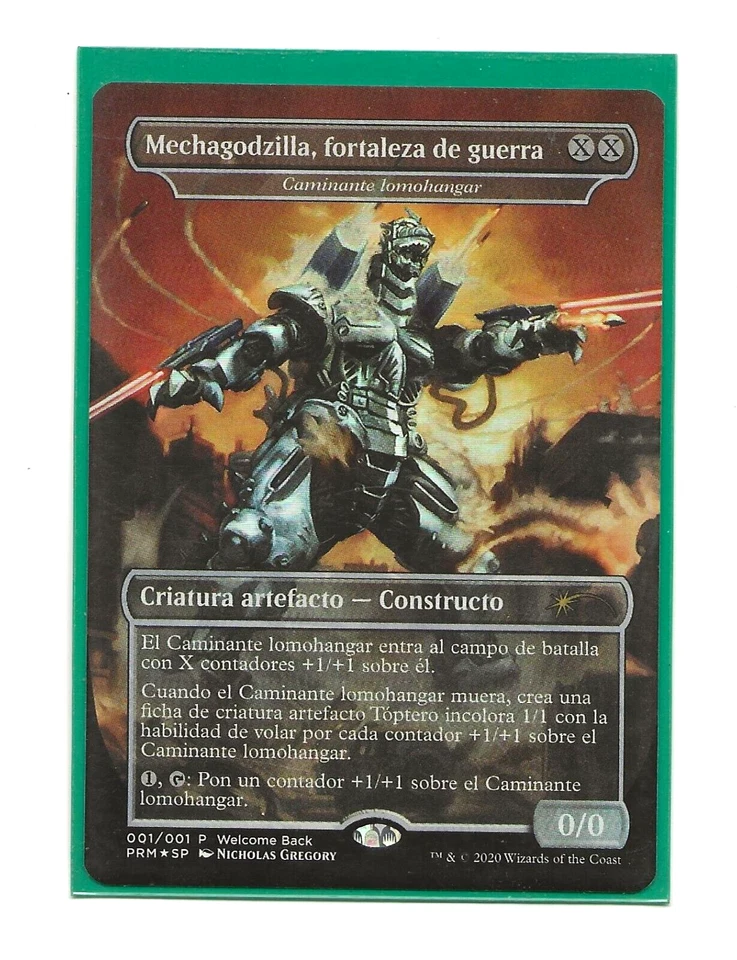 MECHAGODZILLA (Hangarback Walker) FOIL Promo NM Magic Español MTG - Imagen 1 de 1