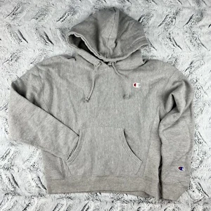 Vintage Style Champion Reverse Weave Hoodie Sweatshirt Grey Size S Gray - Picture 1 of 6