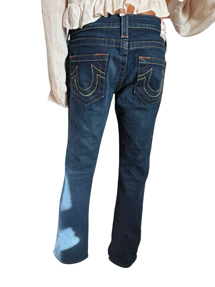 True Religion Women's Blue Denim Jeans, Size 28, Made in USA - Image 1 of 4