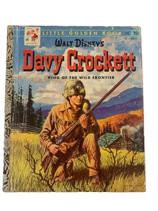 Vintage A Little Golden Book Davy Crockett Walt Disney A Edition 1955 - Picture 1 of 7
