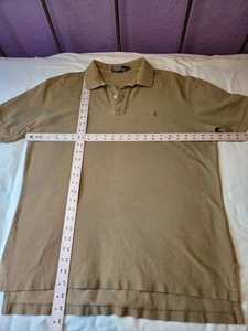 Poni marrón grande POLO Ralph Lauren verde oliva militar para hombre - Imagen 1 de 6