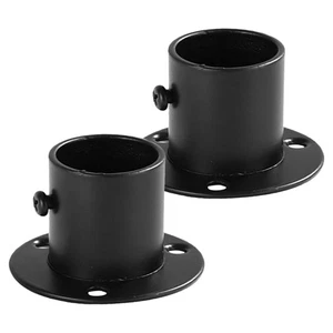 2 Piezas Asiento de Brida de Acero Inoxidable Soportes para Barras de Cortina de Ducha Enchufe - Imagen 1 de 12