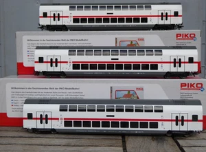 PIKO 58801 2x,  PIKO 58802 H0 Set 3x IC-Doppelstocksitzwagen der DB AG Epoche 6 - Bild 1 von 4
