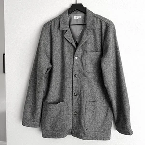 Quaker Marine Supply Mens Herringbone Coat Jacket Size M Grey - Picture 1 of 7