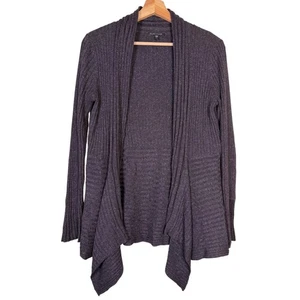 EILEEN FISHER Rippstrick Cardigan Pullover mit drapierter Vorderseite Größe S - Bild 1 von 6