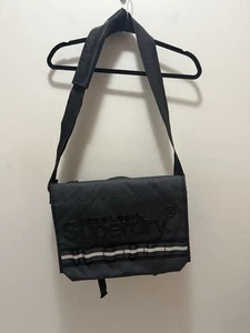 Superdry Merchant Messenger Bag Black Laptop Shoulder Satchel - Picture 1 of 7