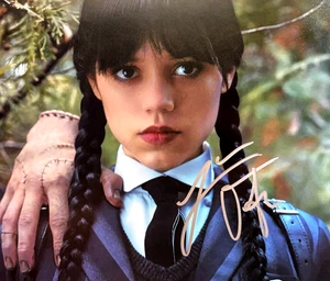 JENNA ORTEGA Signed (Wednesday) 8x10" Authentic Original Autograph w/COA - Picture 1 of 4