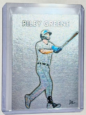 Riley Greene Platinum Plated Artist Signed "Toledo Mud Hens" Trading Card 1/1 - Image 1 of 2