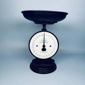 VINTAGE SALTER SCALES ENAMEL CAST IRON CLASS II IMPROVED FAMILY SCALE WEIGH 28LB - Picture 1 of 10