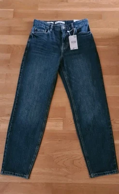 MANGO SIZE EUR 38 UK 10 BLUE MOM JEANS HIGH WAIST NWT - Image 1 of 4