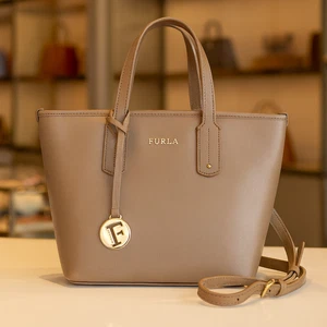 NUOVA FURLA margherita cappuccino marrone pelle saffiano piccola tote bag - MADE IN ITALY - Foto 1 di 11