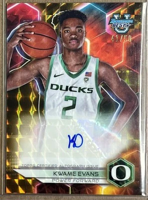 2023-24 Bowman Best University Kwame Evans Gold auto #'d 41/50 - image 1 of 2