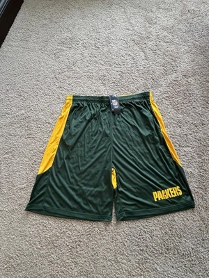 NFL 绿湾包装工队狂热品牌短裤男式尺寸 4XLT 全新 40 美元 — 第 1/4 张图片