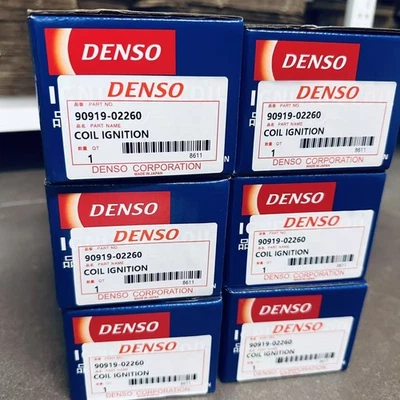 NEW DENSO x6 Ignition Coils For 2003-2020 Toyota & Lexus I4 V6 V8, 90919-02260 — 第 1/4 张图片