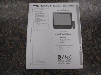 Sams Photofact 4328 Service Manual for JVC AV-20120,  AV-20121, C-20110 - Image 1 of 2