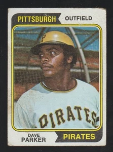 DAVE PARKER Pirates 1974 Topps Rookie Card #252 ONLY RC Poor Condition SEE SCANS - Picture 1 of 6