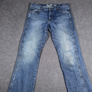 Pantalones de mezclilla Wrangler retro para hombre 38x36 azul relajado corte bota vaquero rancho WRT20JH - Imagen 1 de 9