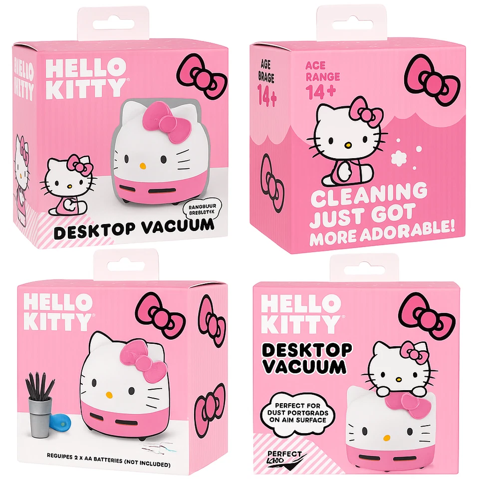 Hello Kitty Desktop Vacuum Mini Crumb Cleaner Cute Desk Dust Collector New Gift - Image 1 of 1