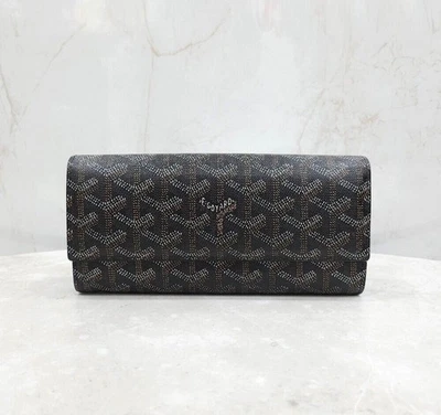 Goyard Portefeuille long en cuir noir 12345 146520894 - Photo 1/4