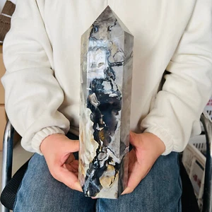 6.82LB Polishing and Restoration of Natural Volcanic Agate Crystal Tower 3100g - Picture 1 of 24