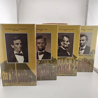 Abraham Lincoln Time Life VHS 4 Tapes Sealed - American History 1860 - 1865 - Image 1 of 4