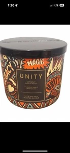 Bath & Body Works UNITY COCONUT SANDALWOOD 3 Wick 14.5 Oz Scented Candle DISCONT - Picture 1 of 8