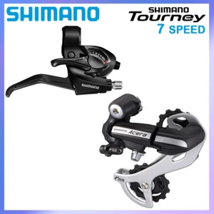 Shimano ACERA TOURNEY Groupset 7 velocità EF41 Shifter RD-TY200 RD-M360 Deragliatore - Foto 1 di 13