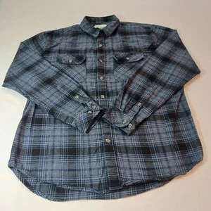 California Shirt Co Para Hombre Azul y Negro Franela Camisa Abotonada Pecho Medido 43 - Imagen 1 de 12