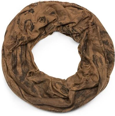 STYLEBREAKER Loop Schal gemustert im Destroyed Vintage used Look, Schlauchschal, Tuch, Unisex