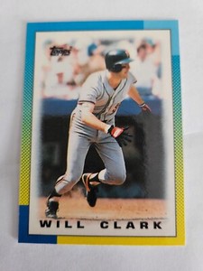 1990 Topps League Leaders Mini Will Clark #84. Giants Rangers Orioles Cardinals 