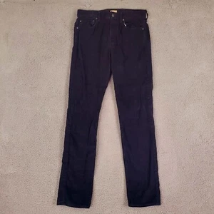 J Crew Corduroy Pants Mens 30x34 Black Stretch Flat Front Straight Five Pocket - Picture 1 of 10