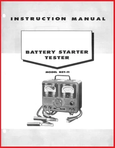 Owner's Instruction Manual SUN Electric Co. Battery Starter Tester BST-11 BST11 - Picture 1 of 10
