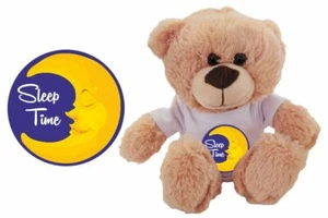 Sleep Time Bear (light brown) Plush Soft Toy - CAN BE PERSONALISED - ideal gift - Picture 1 of 5