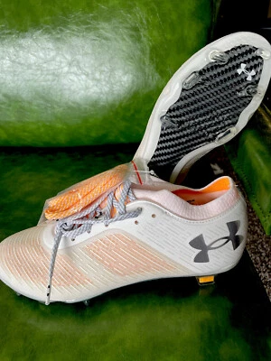 Botines de fútbol Under Armour Shadow Pro talla 7,5 blanco/naranja - totalmente nuevos Foto 1 de 4