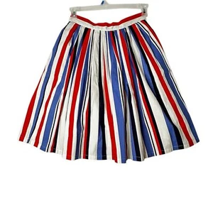 ModCloth Stripes Midi Skirt 4th of July patriotic summer size Medium - Picture 1 of 7