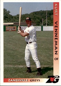 1996 Zanesville Greys Grandstand #20 Kurt Venneman St Peters Missouri MO Card