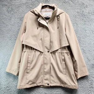 Liz Claiborne Coat - Women's Size Large - Beige - Hood - Spring/Fall - Picture 1 of 18