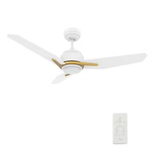 8" White Indoor Outdoor LED WIFI Enabled Smart Ceiling Fan 3 Plywood Blade - Picture 1 of 10