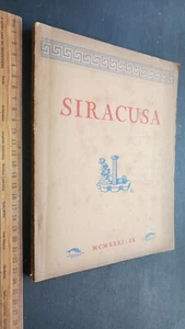 Siracusa ottobre 1931 Paolo Orsi numismatica fotografie Biagio Pace teatro greco - Foto 1 di 1