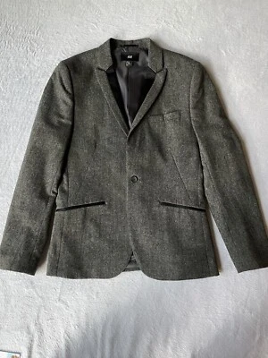 Blazer H&M Collection Para Hombre Melange Un Botón Mezcla Lana Talla 38R Foto 1 de 4