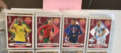 Juego de 20 Pegatinas Extra QATAR 2022 - BASE COMPLETA Messi, Ronaldo 🇧🇷 Hecho Foto 1 de 2
