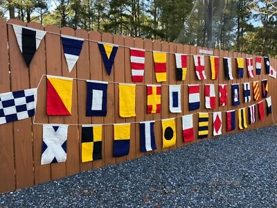 Juego de 40 Banderas Código Señal Náutica - Alta Calidad, Cosidas a Mano, Doble Cara  Foto 1 de 4