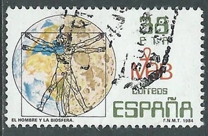 1984 SPAGNA USATO L'UOMO E LA BIOSFERA LEONARDO DA VINCI - F16 - Picture 1 of 1